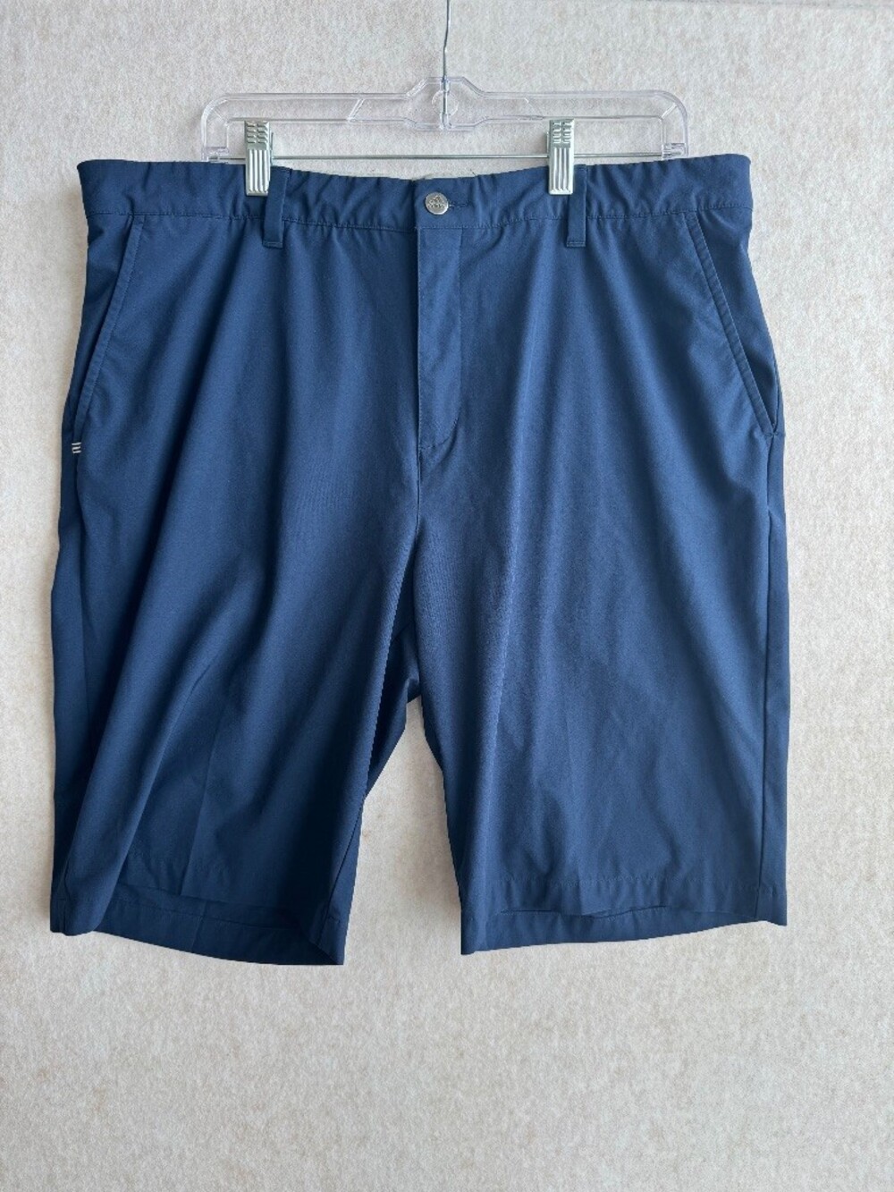 adidas Golf Shorts Mens 38 Navy Blue Flat Front Stretch Ultimate 365 Performance